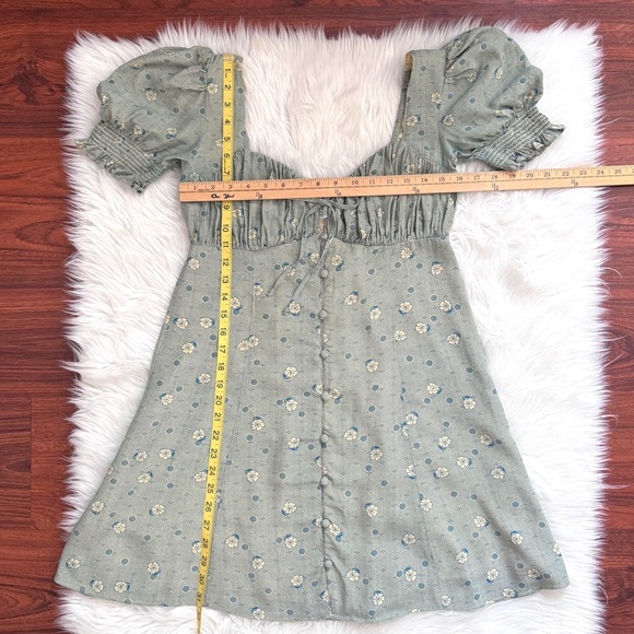 💖 Urban Outfitters Light Green Persephone Mini Dress - Picture 8 of 17